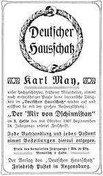 Anzeige Deutscher Hausschatz